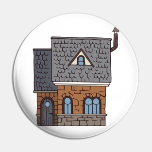 Brown Brick House Pin