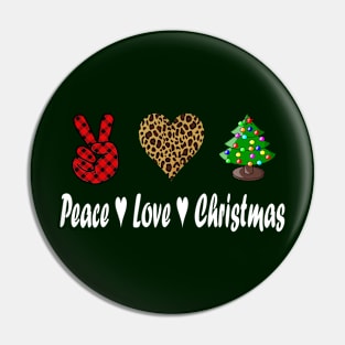 Love peace Christmas Pin