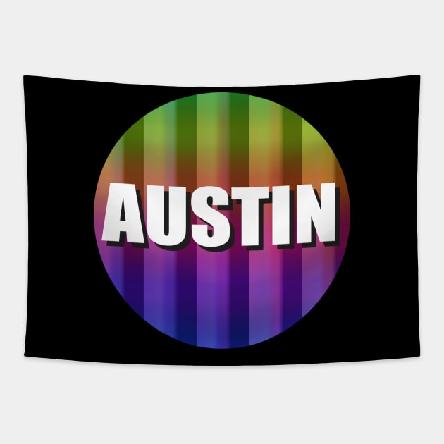 Austin Texas Rainbow Tapestry by Dale Preston Design