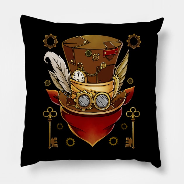 Steampunk Hat Pillow by Vallina84