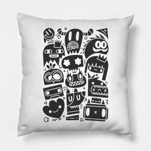 Doodle Black SAVE Pillow