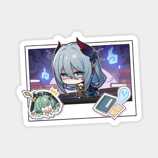 Honkai Star Rail Chibi Hanya Overworked Magnet