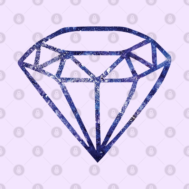Galaxy Diamond | Purple + Pink Diamond | Watercolor Galaxy Diamond by Tilila