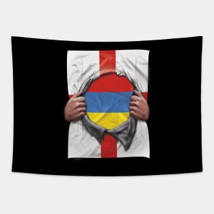 Armenia Flag English Flag Ripped - Gift for Armenian From Armenia Tapestry