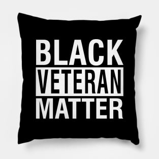 Black Veteran Matter Quote Pillow