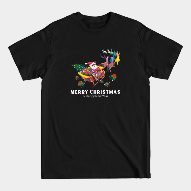 Disover Merry Christmas & Happy New Year - Merry Christmas Happy New Year - T-Shirt