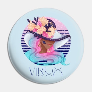 Virgo Zodiac Sign | Circle Beautiful Girl Pin