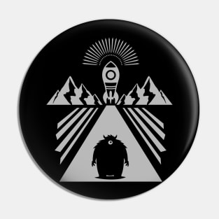 'Bigfoot UFO Abduction' Awesome Space Galaxy Gift Pin