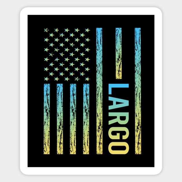Blue Yellow Flag - Largo - Largo - Sticker | TeePublic