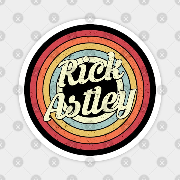 Rick Proud Name Retro Rainbow Tribute Magnet by Alien Landscape Store