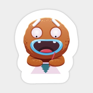 Christmas Sticker, Ginger Man Sticker Magnet