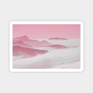 Fog Sea Pink / Swiss Artwork Photography Magnet