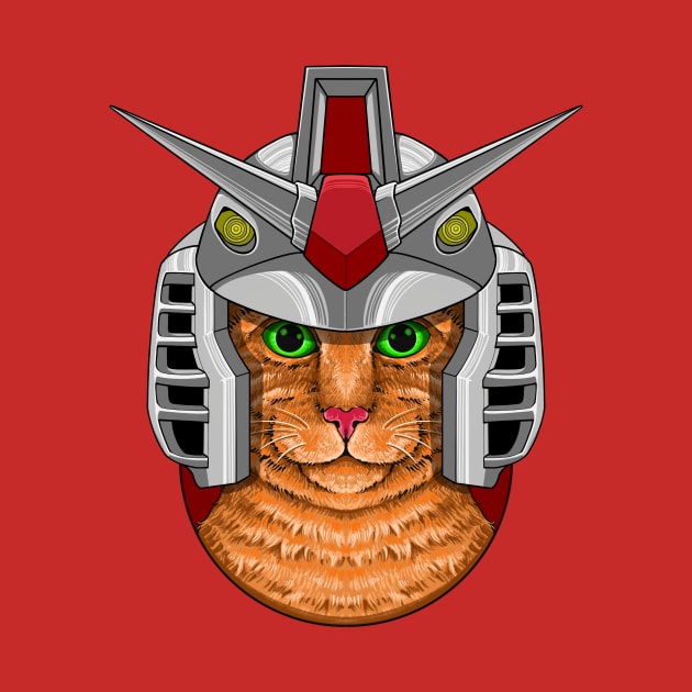 Kitty Gundam: Meowtastic Helmet Design by virgot