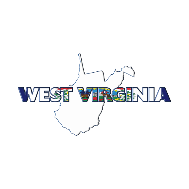 West Virginia Colored State Letters by m2inspiration