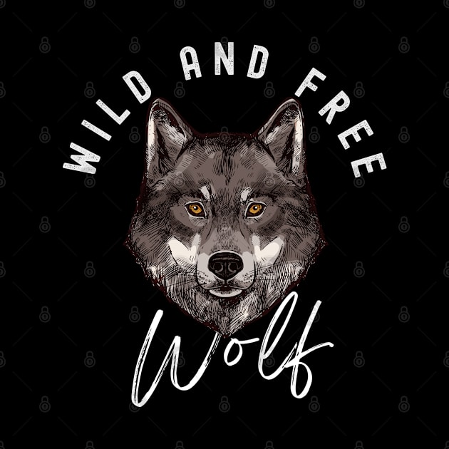 Wild And Free Wolf Face by Illustradise