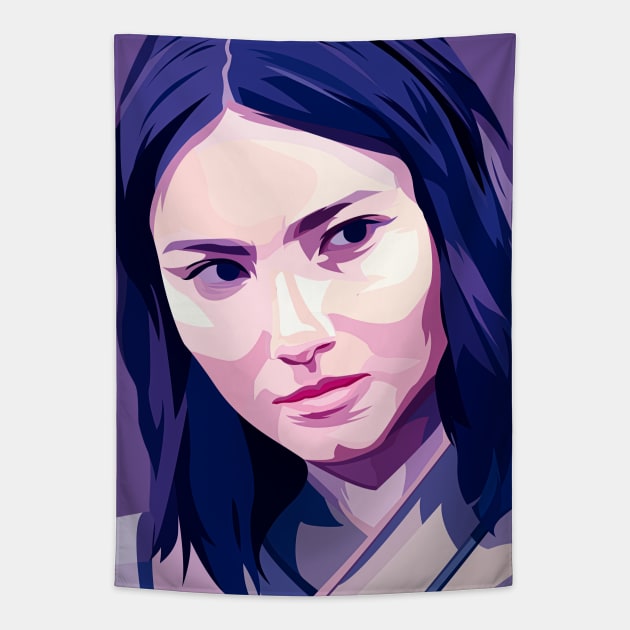 Maria Zhang In Vector Art Tapestry by Hanafi