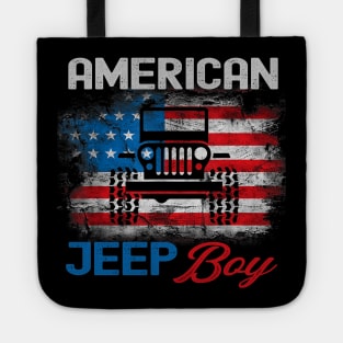 American Jeep Boy USA Flag Jeep Tote