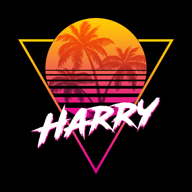 Harry - Proud Name Retro 80s Sunset Aesthetic Design by DorothyMayerz Base