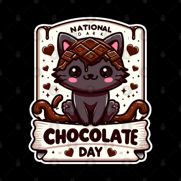 National Dark Chocolate Day cat by chems eddine