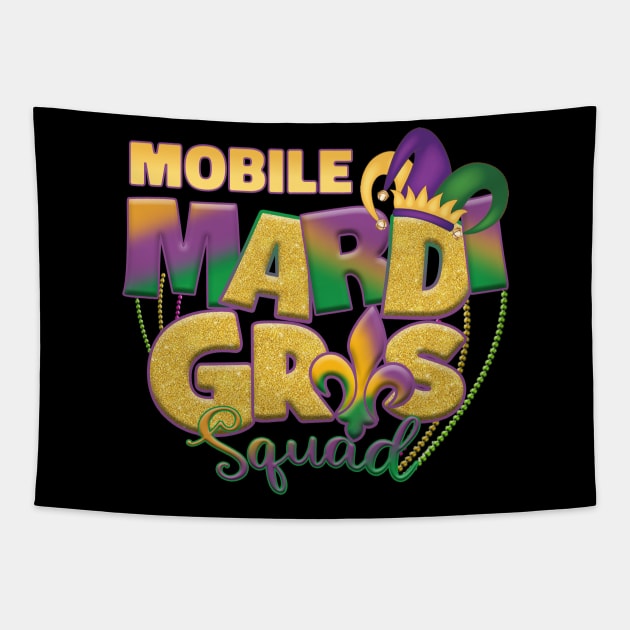 Mobile Mardi Gras Tapestry by SunburstGeo