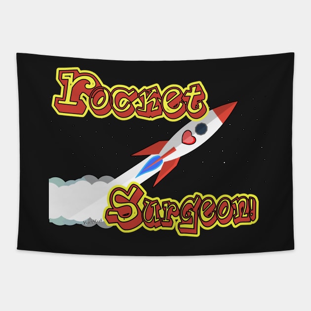 Rocket Surgeon to the Rescue! Tapestry by vivachas