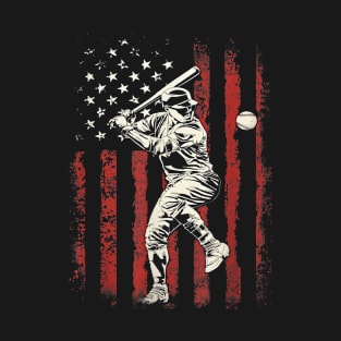 American Flag Baseball Team for Men Boys Girls Women T-Shirt