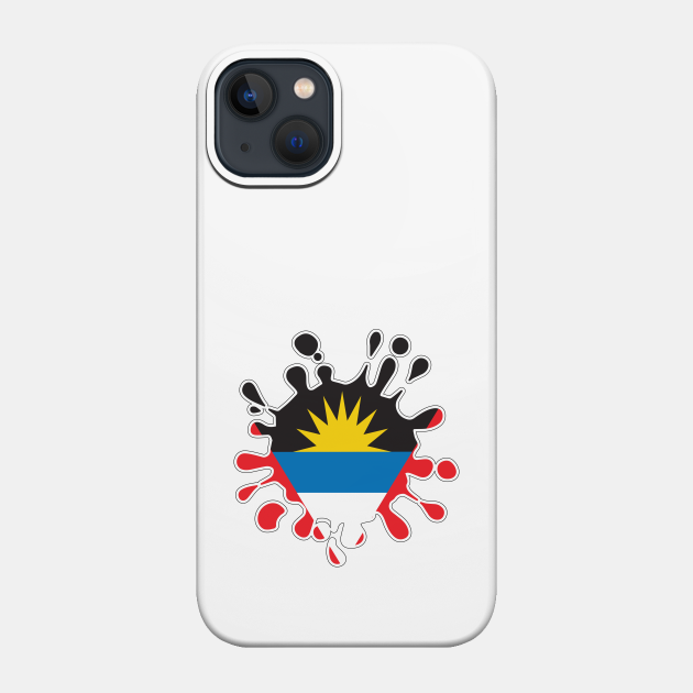 Antigua and Barbuda National Flag Paint Splash - Antigua And Barbuda National Flag Paint - Phone Case