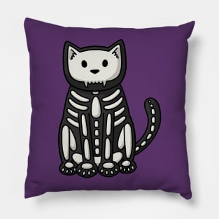Skeleton Cat Pillow