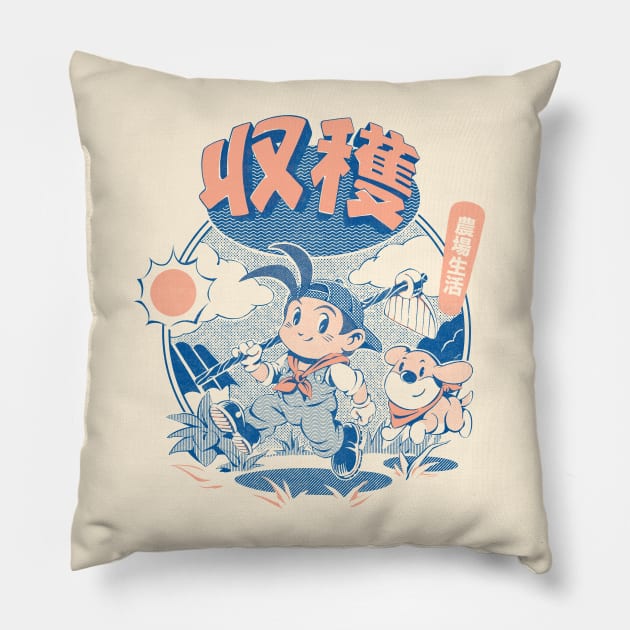 Harvest Time Pillow by Ilustrata