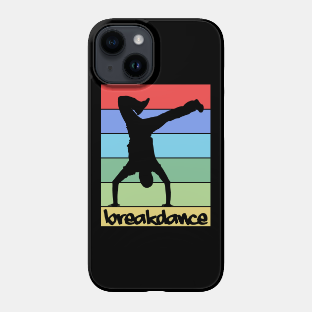 Retro Breakdancing B-Boy Dance Breakdance Phone Case by funkyteesfunny