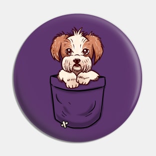 Pocket Shih Tzu Puppy Pin