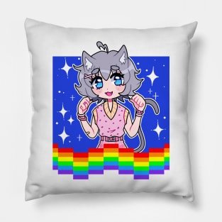 Nyan cat girl Pillow