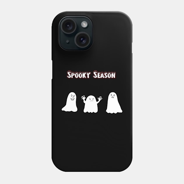 Three ghosts in Spooky Season Phone Case by Brushes with Nature