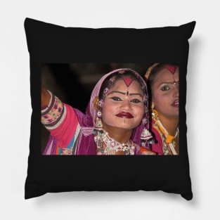 Dancers in Rajasthan, India Pillow