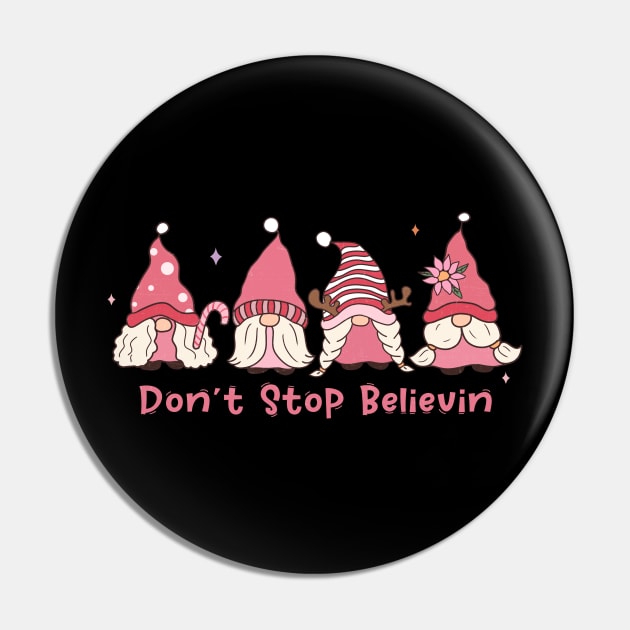 Don't Stop Believin Pink Christmas Pin by MZeeDesigns