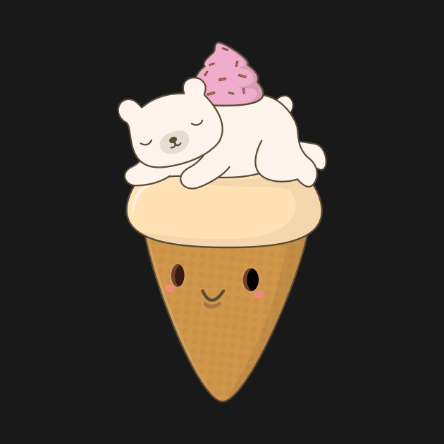 Kawaii Polar Bear Ice Cream by happinessinatee