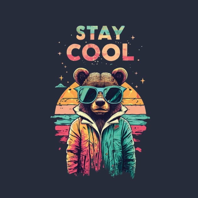 Stay Cool Vintage Graffiti Bear by admeral