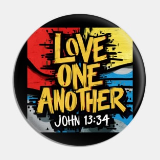Love One Another Bible Verse Art - John 13:34 Pin