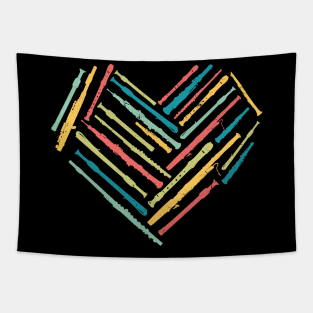 Flute Heart Flutist Flute Player Tapestry