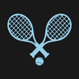 Tennis Rackets Blue T-Shirt