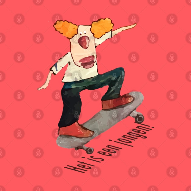 het is een jongen skate by Lins-penseeltje