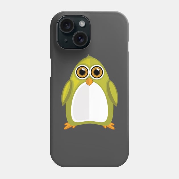 Yellow Green Penguin Phone Case by adamzworld