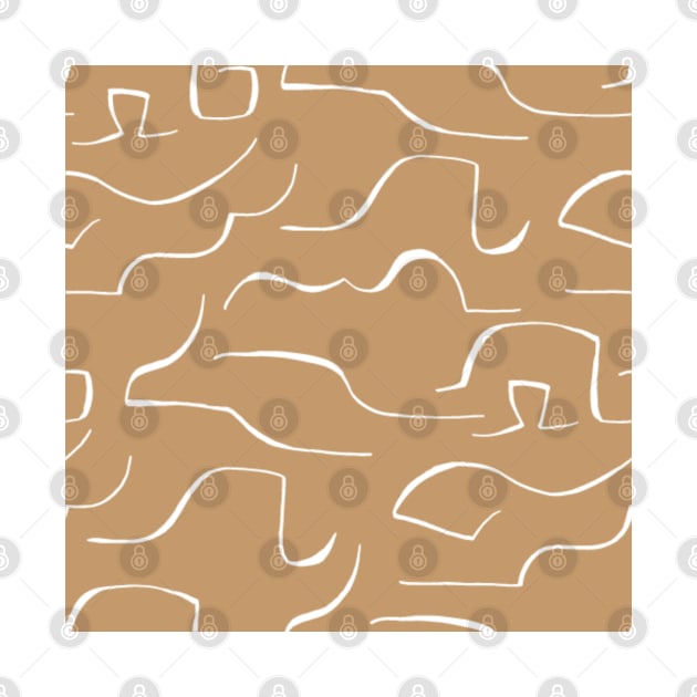 Dark coffee color wavey pattern by Shineyarts