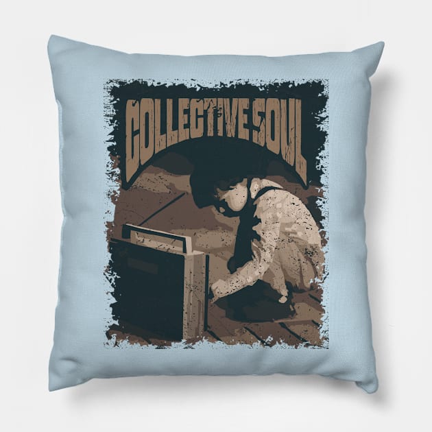 Collective Soul Vintage Radio Pillow by K.P.L.D.S.G.N