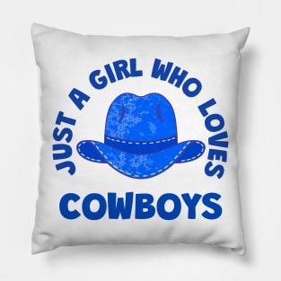 Blue Cowboy Hat Funny Western Quotes Pillow