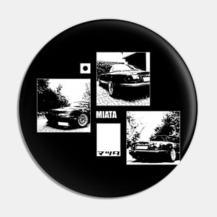 Mazda Miata MX-5 Black 'N White Archive (BLACK VERSION) Pin