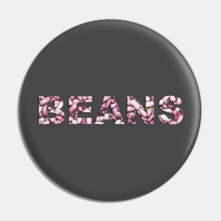 Shiny white and purple cool beans typography Pin