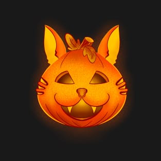 halloween pumpkin cat T-Shirt