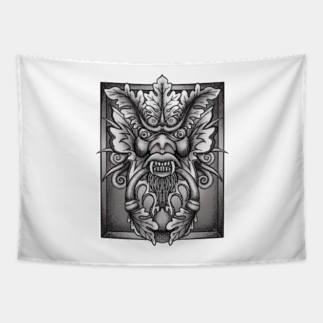 Demon Fantasy Door Knocker Tapestry by stickypixie