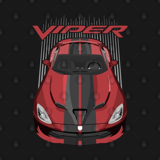 Viper SRT-metallic red and black by V8social